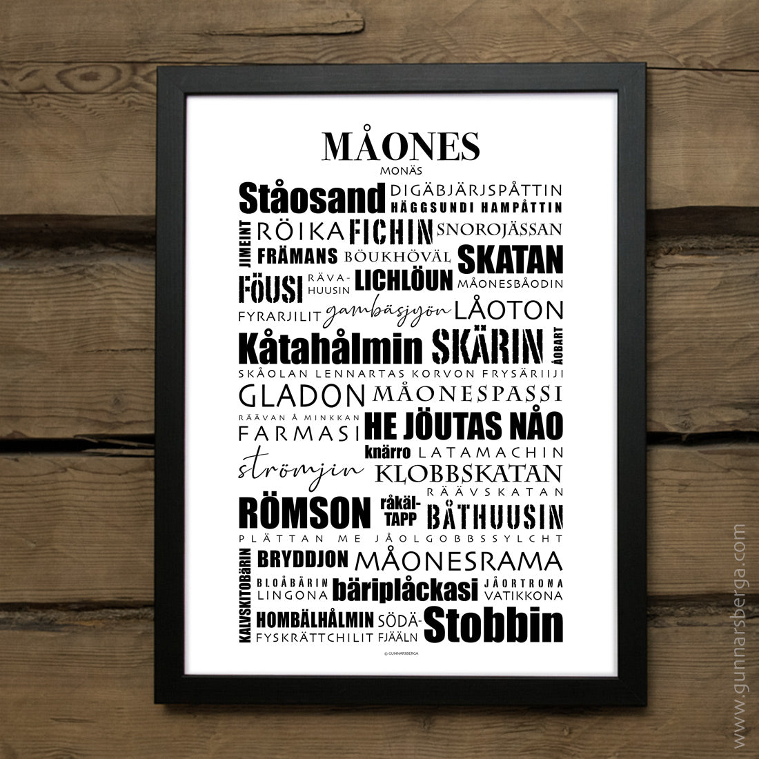 Måonestavlan, måonäsdialekt, dialekttavla, monäs, munsala, österbotten