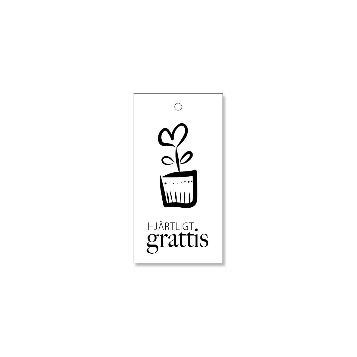 Litet kort - Hjärtligt grattis