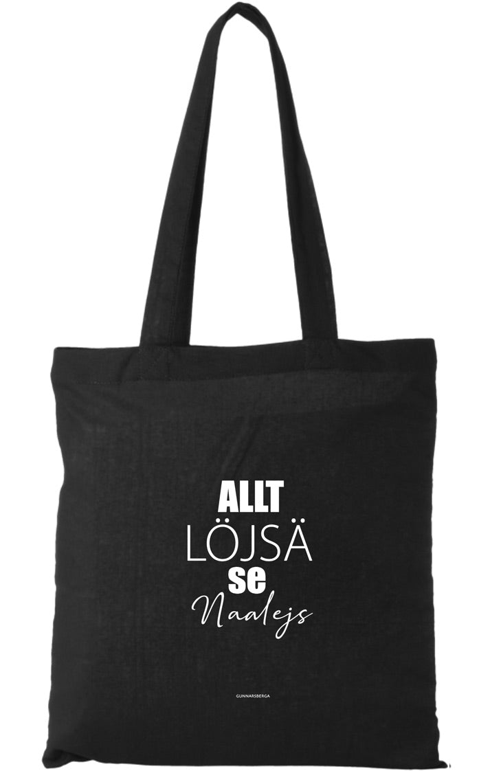 Allt löjsä se - tygkasse - dialektväska - svart