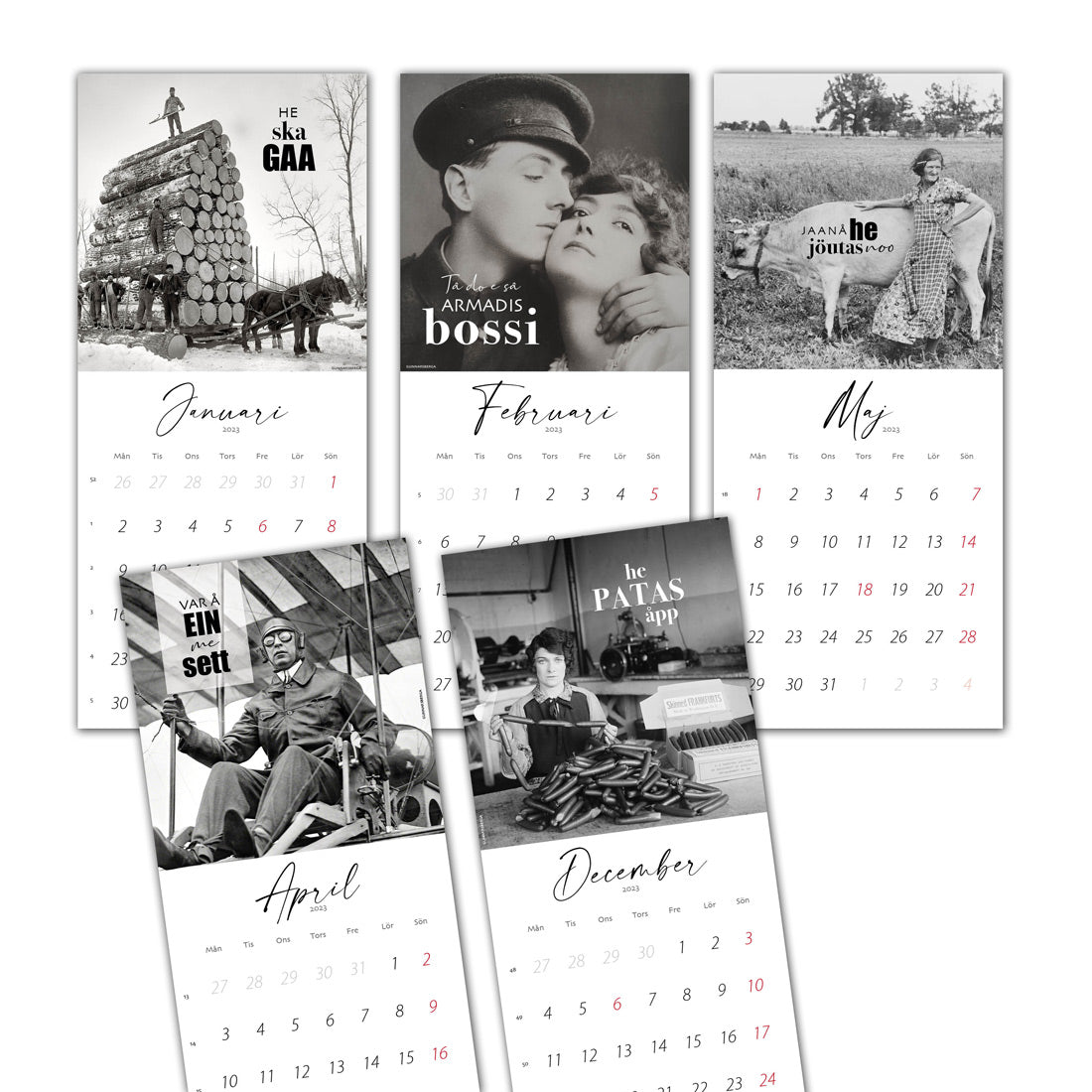 Väggkalender almanacka 2023 - He ska gaa