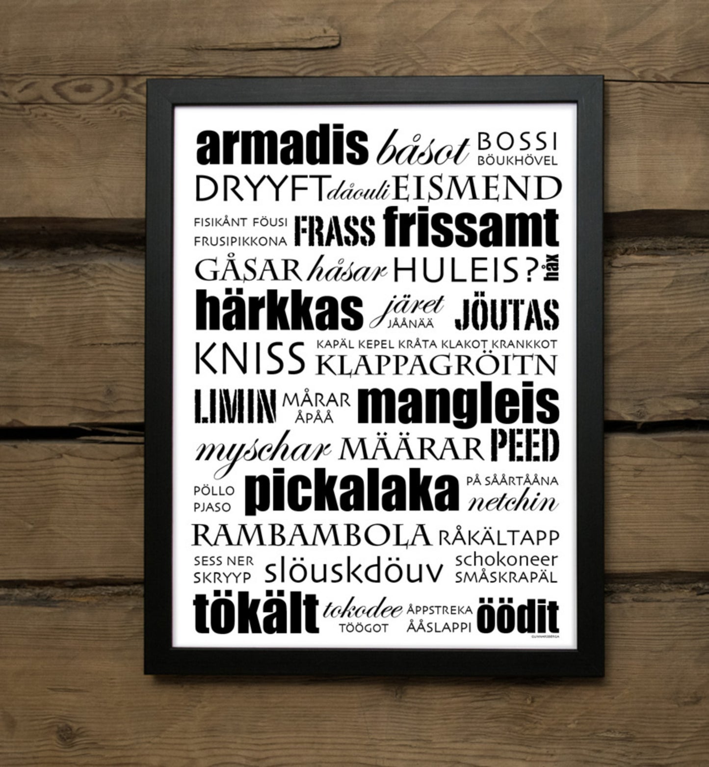 Dialektposter Armadis Original - Jakobstad/Pedersöre med omnejd
