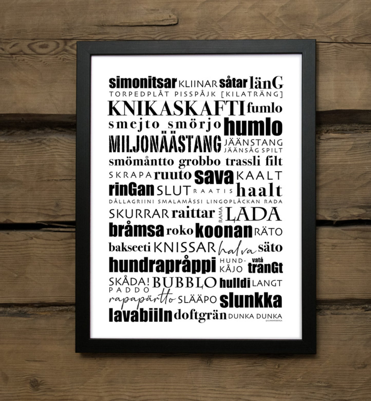 GARAGET - "Garageaffischen" - Dialektposter - Fars affisch