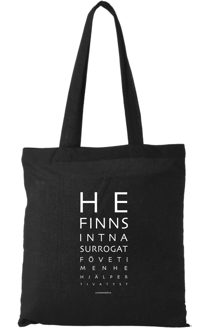 He finns int na surrogat - tygkasse - dialektväska - svart