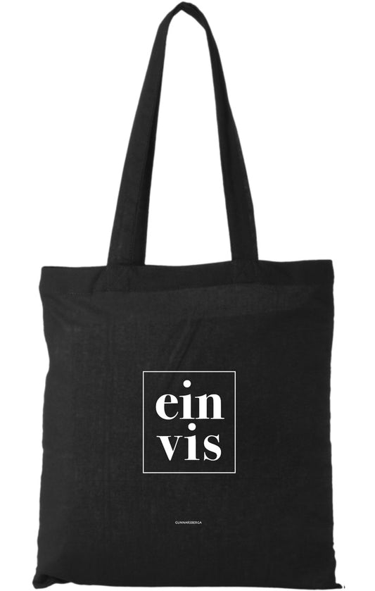 Einvis - tygkasse - dialektväska - svart