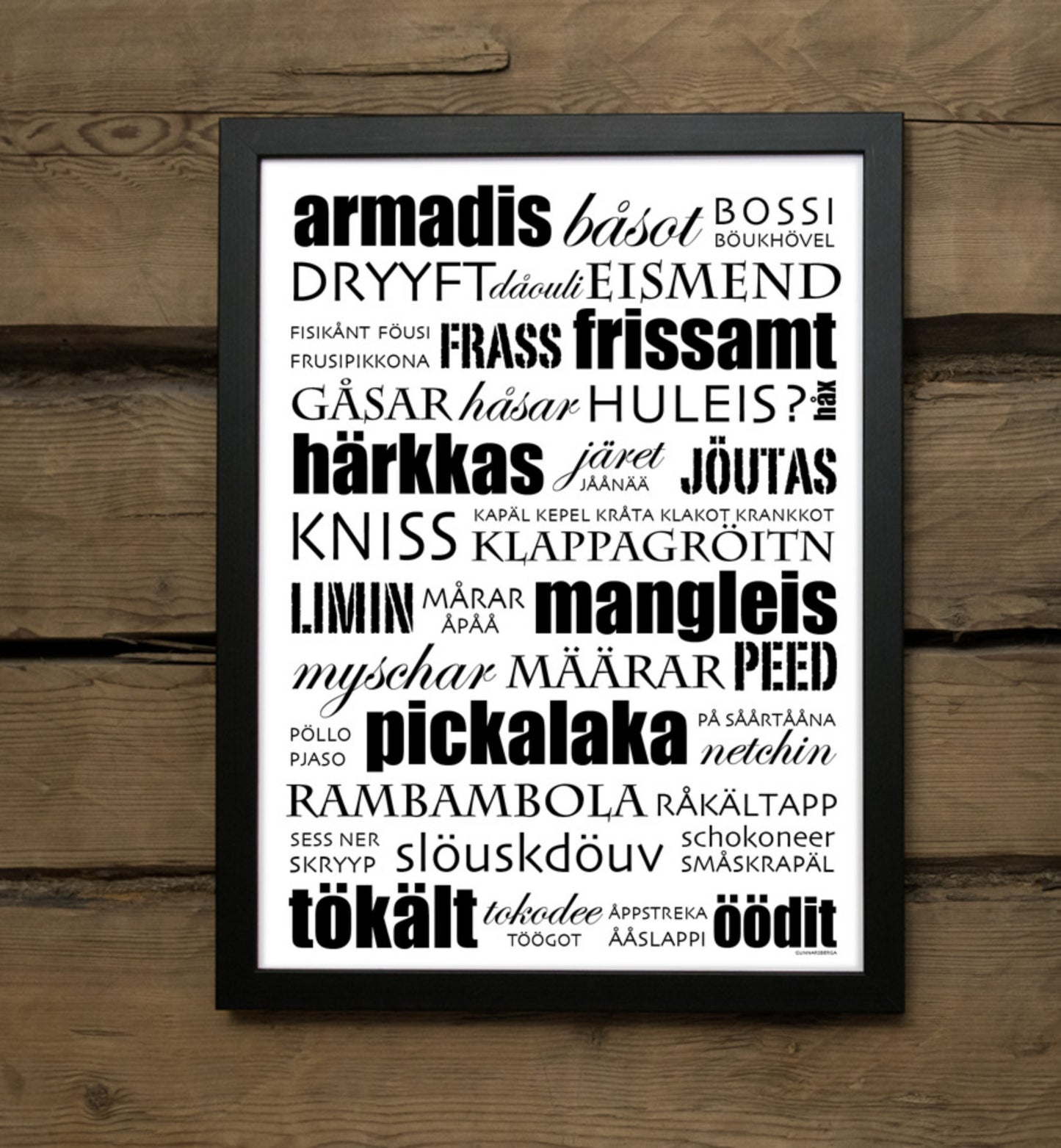 Dialektposter Armadis Original - Jakobstad/Pedersöre med omnejd