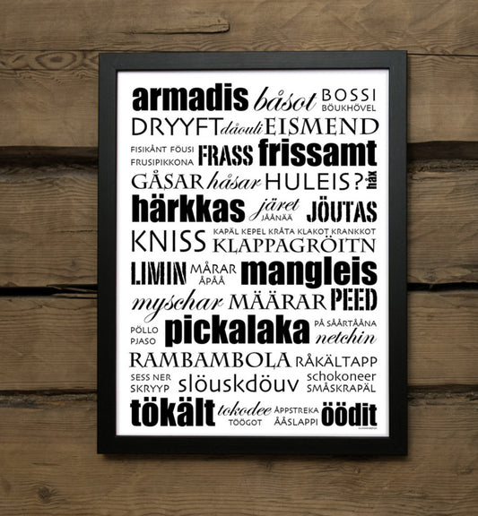 Dialektposter Armadis Original - Jakobstad/Pedersöre med omnejd