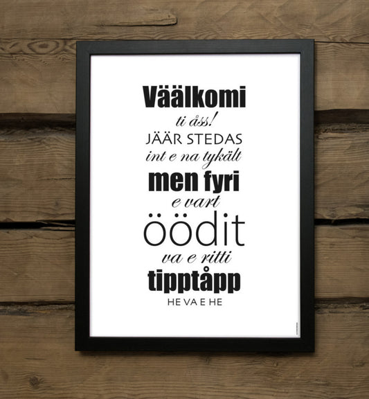 Nykarleby, nykaabi, välkommentavla, dialekt