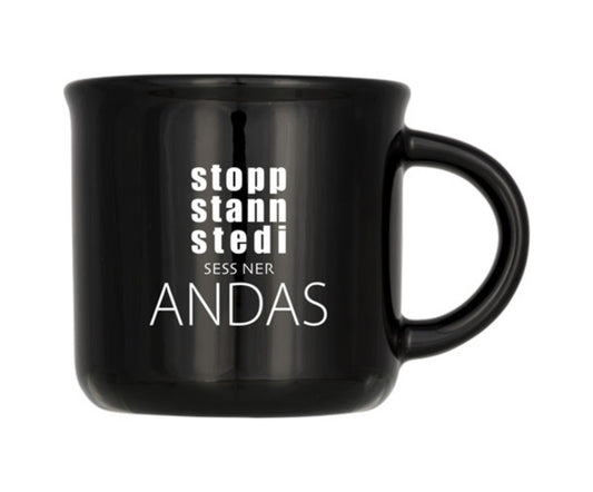 Dialektmugg - Stopp Stann Stedi - svart