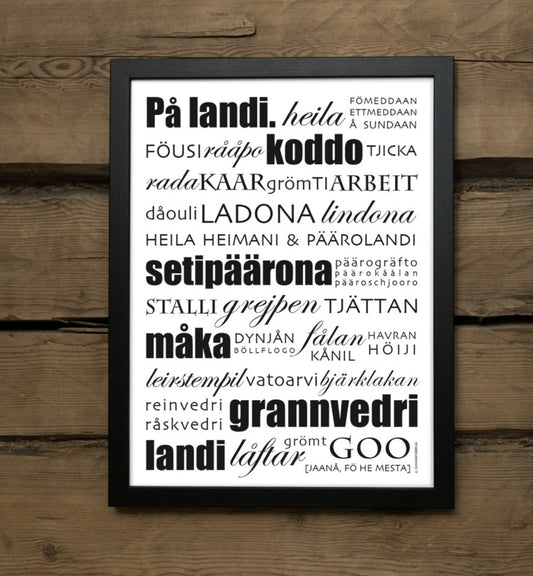 PÅ LANDET - "På landi" dialektposter