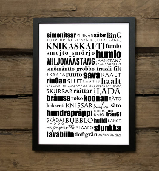 GARAGET - "Garageaffischen" - Dialektposter - Fars affisch